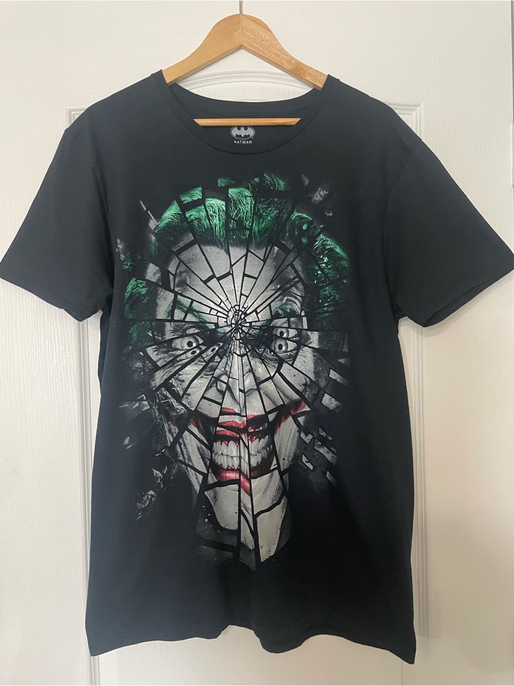 Batman Black Tee with Green and Red Joker Graphic
